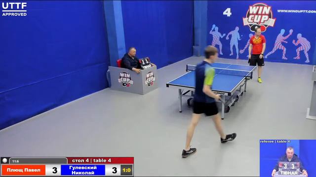 18:00 Плющ Павел 3-0 Гулевский Николай стол 4 Юг-3 06.05.21 смотреть онлайн