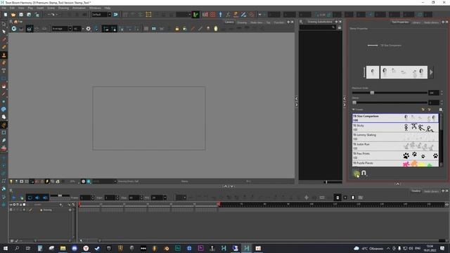 быстрый фон с помощью Stamp Tool в Toon Boom Harmony урок на русском