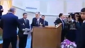 Биринчи Президент Ислом Каримов ўз устози билан!