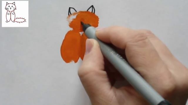 Рисуем пальчиками Рисовалки для детей Кошка смотреть онлайн