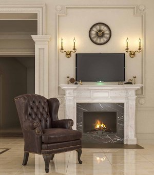 Интерьер загородного дома в классическом стиле.