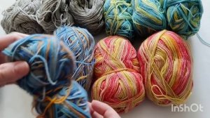 ВЛОГ. Неделя стартов - 6 пар носков! Носочная пряжа сток распаковка ?Как смотать красивые моточки ?