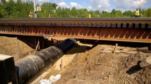 Прокладка трубопровода под железной дорогой