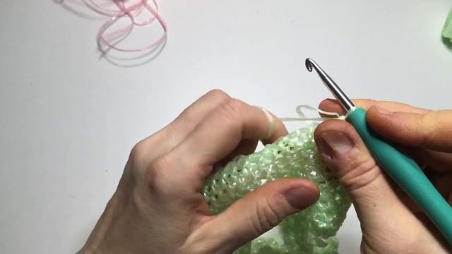 Мочалка крючком на 8 Марта с цветами.Жаккард /Crochet washcloth for March 8 with flowers