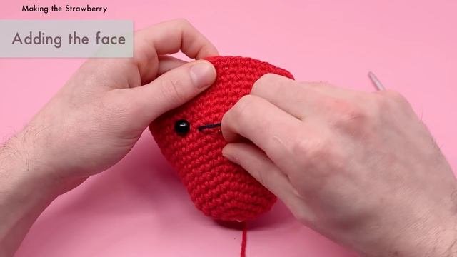 Crocheted Giant Strawberry || Beginner Amigurumi Pattern Tutorial