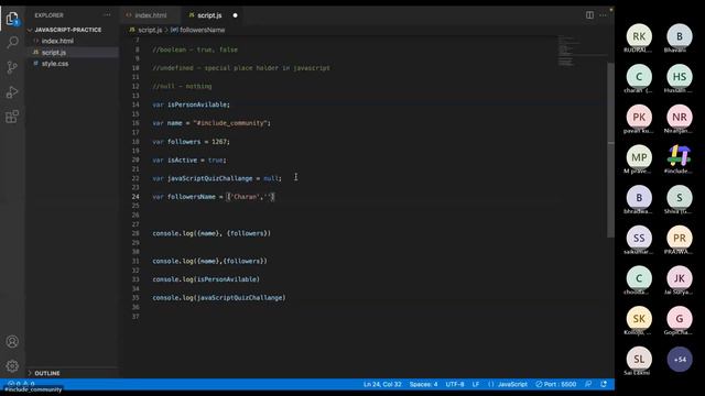 mastering JavaScript Data Types and the typeof Operator  in telugu