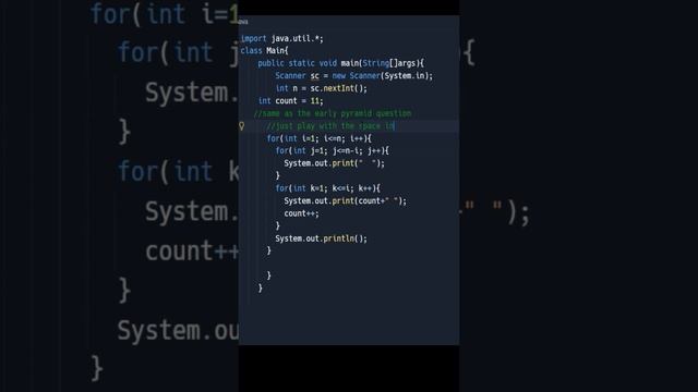 #33rd Number triangle pattern 3 #java #coding #programming смотреть онлайн