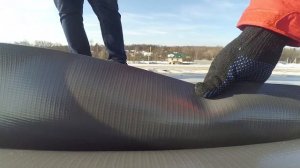 Проверка сварных швов на мембранной кровле в Икше. Осмотр кровельного пирога.