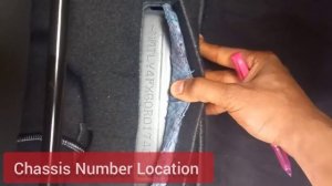 Toyota C-HR 2021 Chassis and Engine Number Location