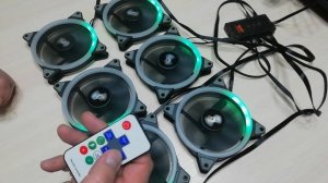 Корпусные вентиляторы RGB с подсветкой для компьютера с Алиэкспресс!!!