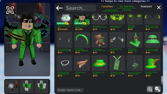 В roblox catalog avatar creator добавили новие зеление акксесуари и одежду смотреть онлайн