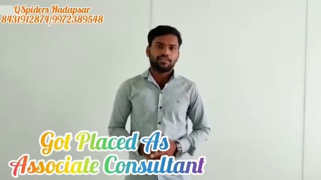 QSPIDERS/JSPIDERS HADAPSAR STUDENT GOT PLACED AS ASSOCIATE CONSULTANT, CONGRATULATIONS AKASH