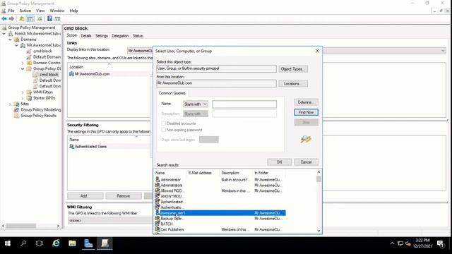 Apply Group Policy on Clients PC using Windows Server 2019 смотреть онлайн