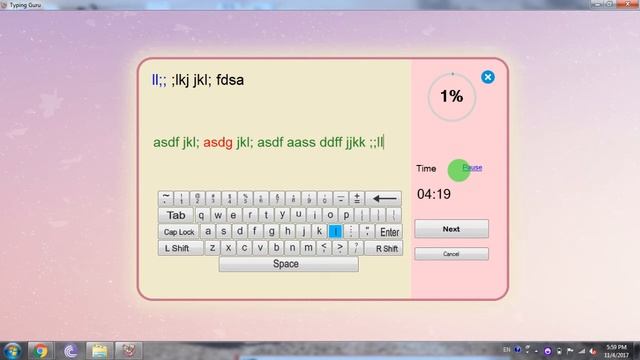 Download Free Typing Tutor for English QWERTY Keyboard Layout смотреть онлайн