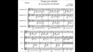 Galliano - tango pour claude per quartetto di clarinetti, arr. Fabio Castiello