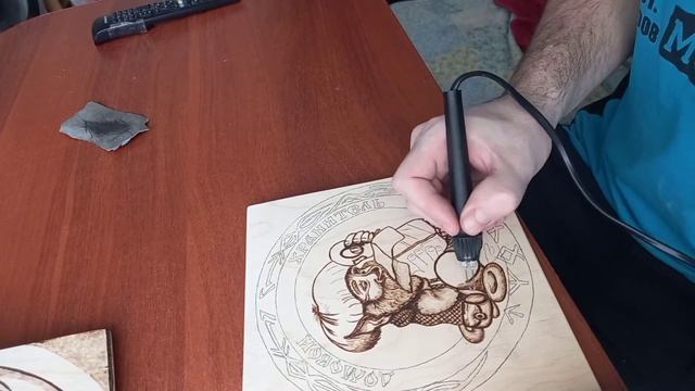 Выжигание по дереву!!!Домовой Хранитель(мини урок по выжиганию).