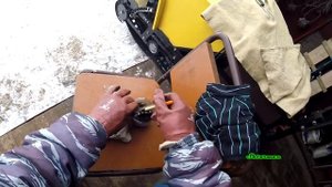 Мотобуксировщик "Рыбак". Промывка и смазка цепи.