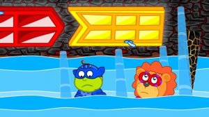 Lion Family | Journey to the Center of the Earth №78. Rainbow Meals | Cartoon for Kids