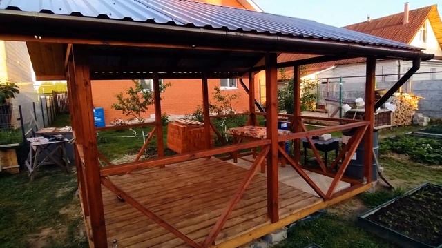 беседка 3 на 4 с мангалом и печью под казан своими руками смотреть онлайн