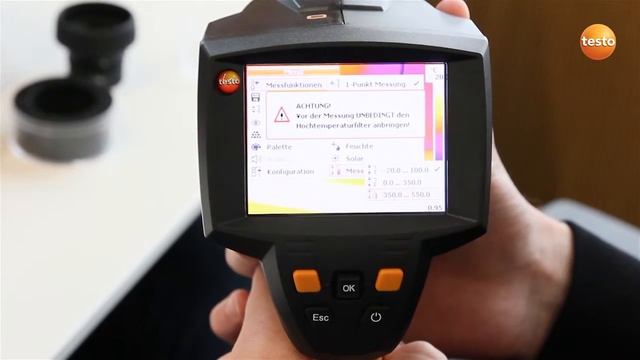 Wärmebildkamera testo 875i: Messbereich einstellen und Hochtemperaturoption verwenden (10/15) смотреть онлайн