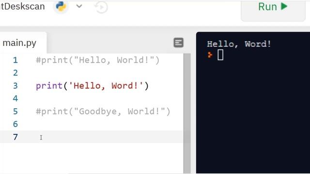 How to print Hello World in Python Programming - Python Tutorial print("Hello, World!")