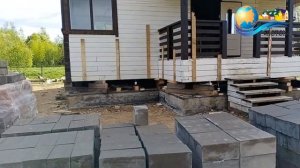 Подъем дома из бруса на 1,2м.