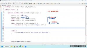 Anagram string in Java by Pradip #experingwithpradip #strings #programs