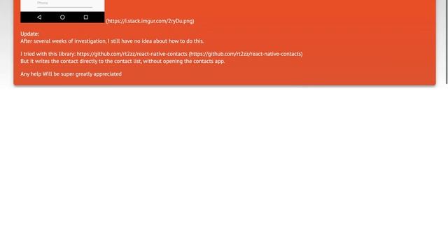 How to add contact to the phone using react native? смотреть онлайн