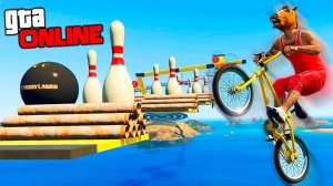 ВОДНЫЙ BMX ПАРКУР СУПЕР СЛОЖНОСТИ С ЧИТЕРОМ ПО ОГРОМНЫМ РАМПАМ В GTA 5 ONLINE