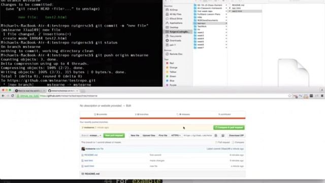 Git Branch and Merging With Pull Request on Github Branching