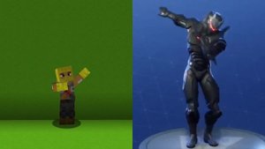 Fortnite Dances in Minecraft!!! (Emoticons Mod)