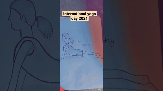 pencil sketch of international yoga day 2021#shorts