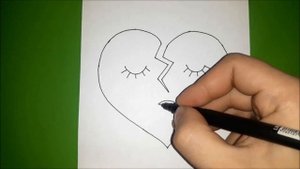 Как нарисовать РАЗБИТОЕ СЕРДЦЕ? Лёгкие рисунки для срисовки