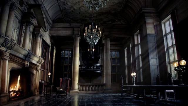 Malfoy Manor - Harry Potter Inspired Ambience - Malfoy's drawing room w fireplace, page flipping смотреть онлайн