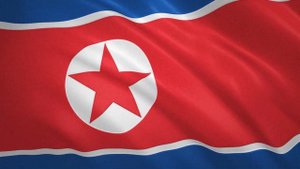 Развевающийся флаг КНДР / Waving Flag of North Korea