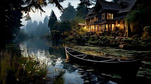 Meditative Flute and Guitar Soothing Background Music White Noise Relaxing and Sleeping 4K 8Hrs