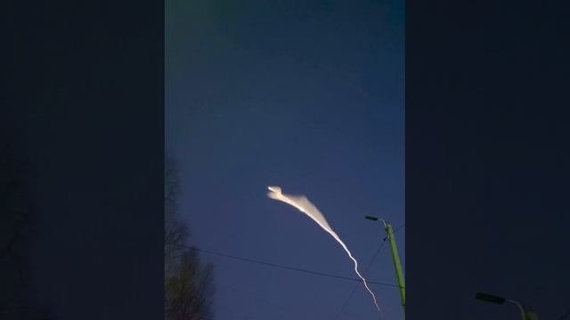 Кадра полёта межконтинентальной баллистической ракеты