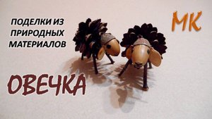 Осенняя поделка ОВЕЧКА из природных материалов