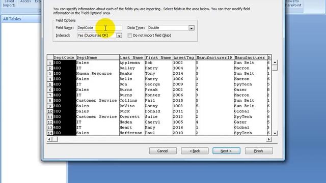 Access 2007: Import Excel Data Into A Table смотреть онлайн