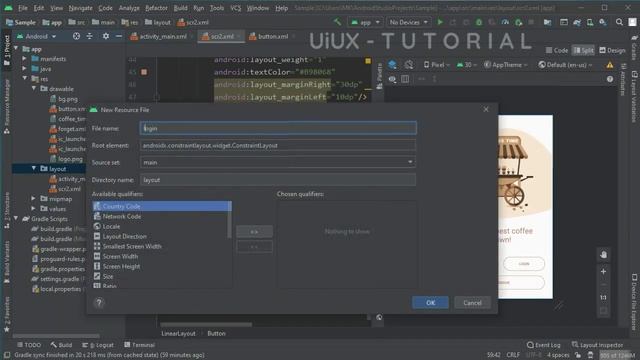 Android UI Design Tutorial | Home & Login Screen UI Design | UiUX Tutorial смотреть онлайн