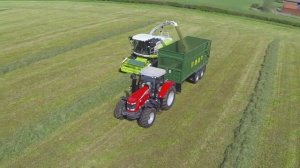 Работа техники в поле. Заготовка кормов для сельскохозяйственных животных на зиму.