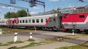 Пассажирский поезд: #379Й Москва - Камышин. Ст. Нагатинская. Павелецкое направление МЖД.