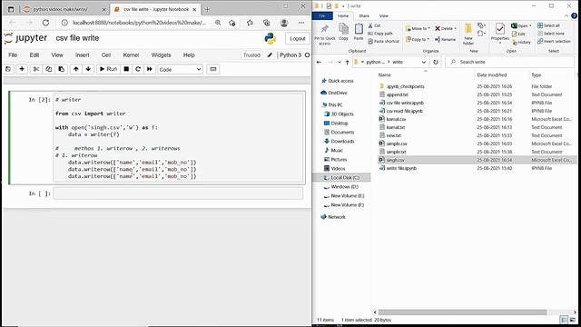 31. Write CSV files using by Python