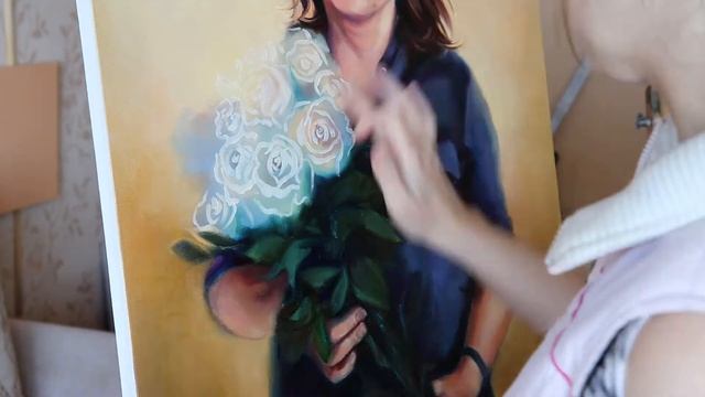 Рисую поэтапно портрет маслом на заказ | Time lapse oil painting