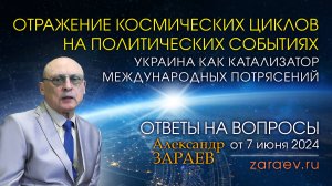 ОТВЕТЫ НА ВОПРОСЫ - ОТРАЖЕНИЕ КОСМИЧЕСКИХ ЦИКЛОВ НА ПОЛИТИЧЕСКИХ СОБЫТИЯХ • Александр Зараев