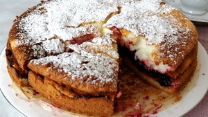 Пирог с йогуртом. Тающий во рту, мало теста, много начинки