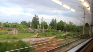 Прибываем на реконструируемую станцию Катуар на электропоезде в Москву