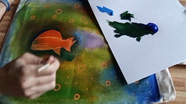 Роспись сумки/ Рисунок акрилом на ткани/ Кастомизация/ Customization /Bag painting /Acrylic paintin