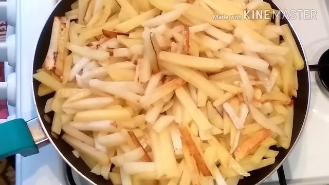 Жареный Картофель с Хрустящей Корочкой/ Fried potatoes смотреть онлайн