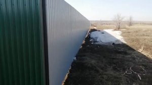 Забор из профлиста своими руками | Итог